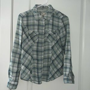 mint green flannel